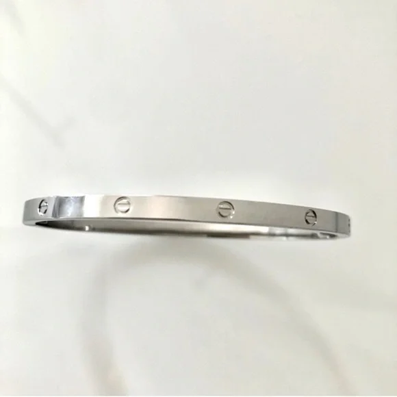 NEW Small Model Screw Cuff Bangle Love Bracelet with Screwdriver in Silver - Picture 5 of 14
